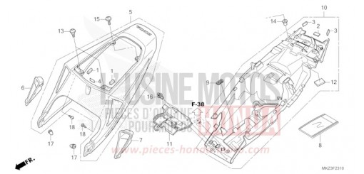 MOULURE DE SIEGE CBR600R3R de 2024